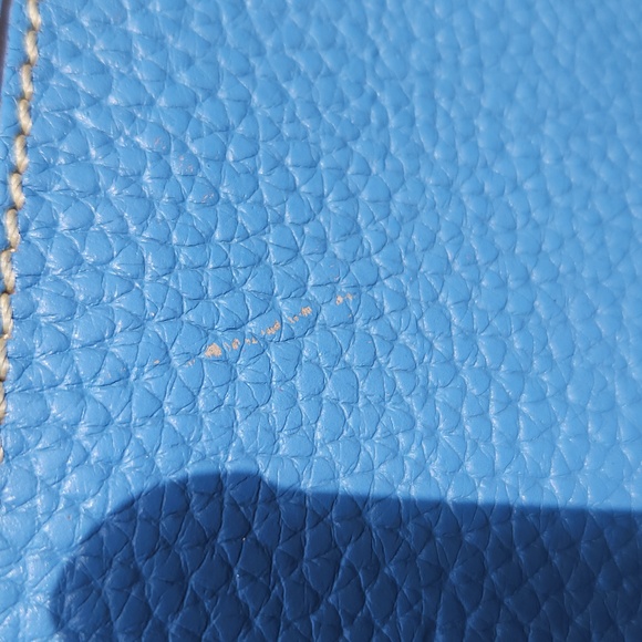 Dooney & Bourke Blue Pebbled Leather Shoulder Bag - Picture 14 of 17